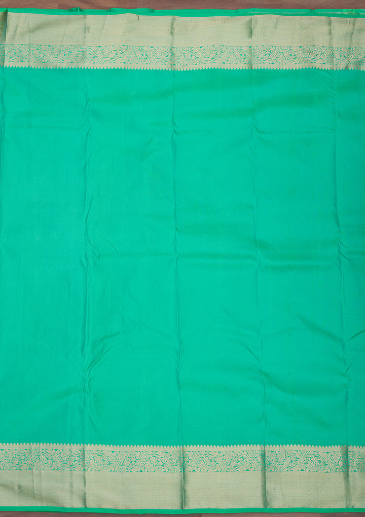 Rama Green Zariwork Pure Silk Saree