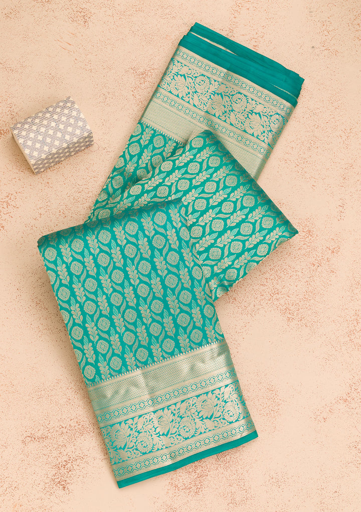 Rama Green Zariwork Kanjivaram Pure Silk Saree