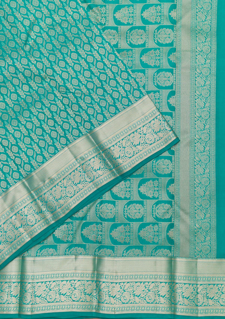 Rama Green Zariwork Kanjivaram Pure Silk Saree
