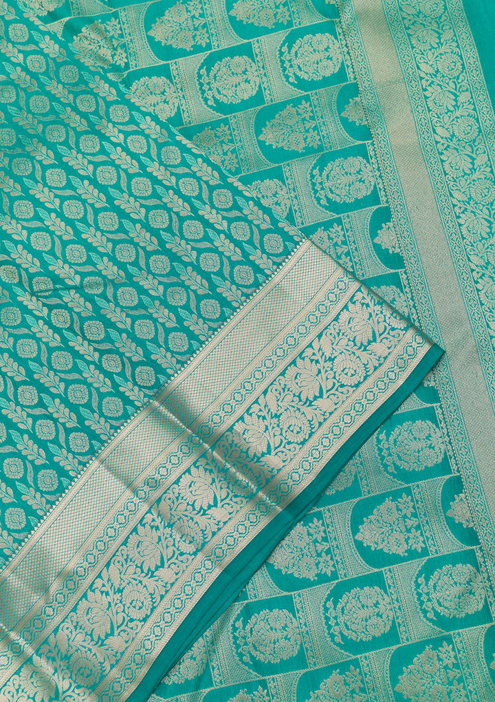 Rama Green Zariwork Kanjivaram Pure Silk Saree
