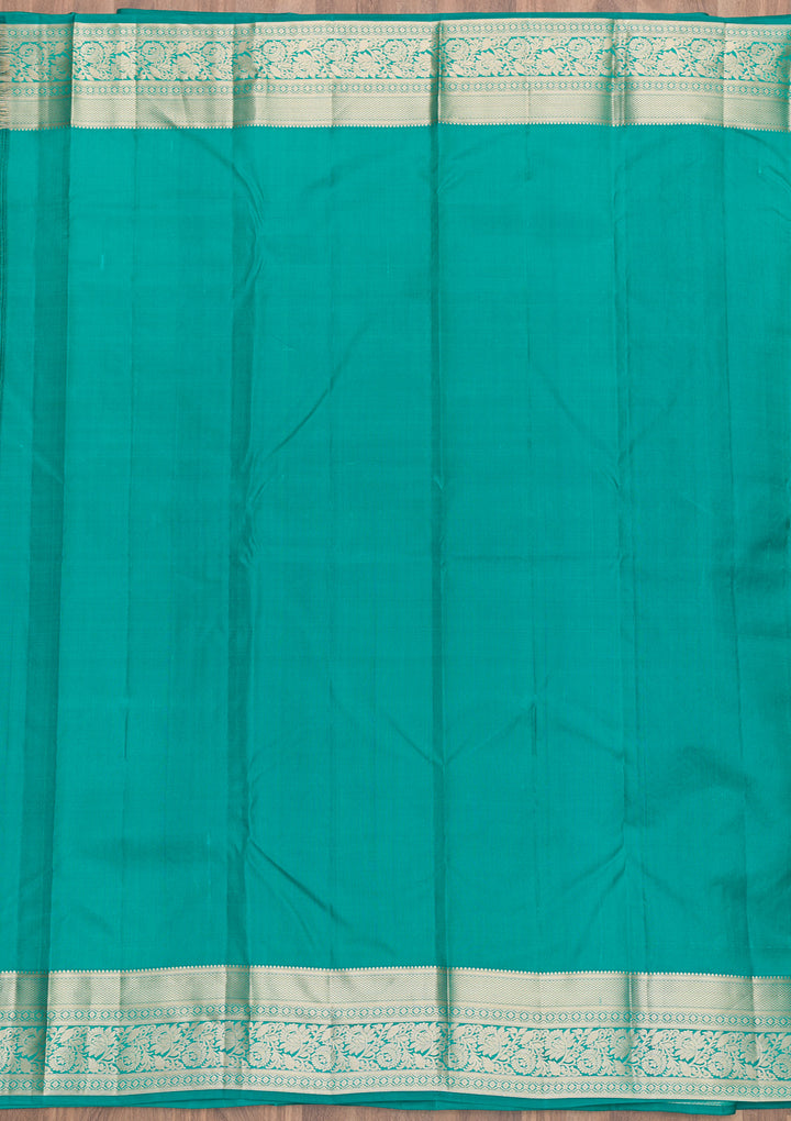 Rama Green Zariwork Kanjivaram Pure Silk Saree