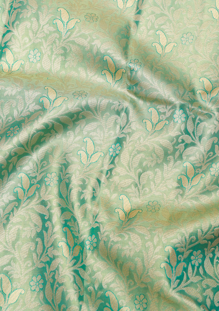 Rama Green Zariwork Kanjivaram Pure Silk Saree