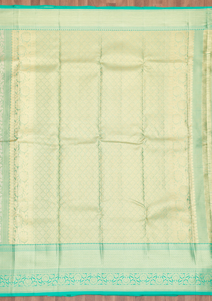 Rama Green Zariwork Kanjivaram Pure Silk Saree