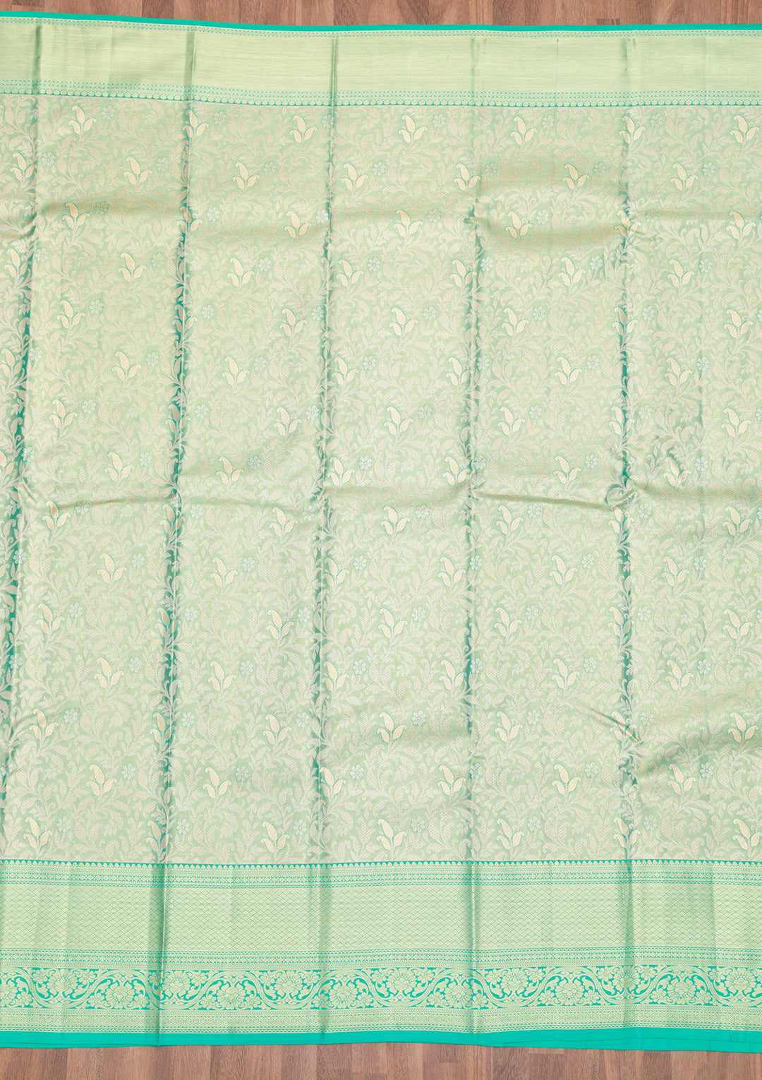 Rama Green Zariwork Kanjivaram Pure Silk Saree