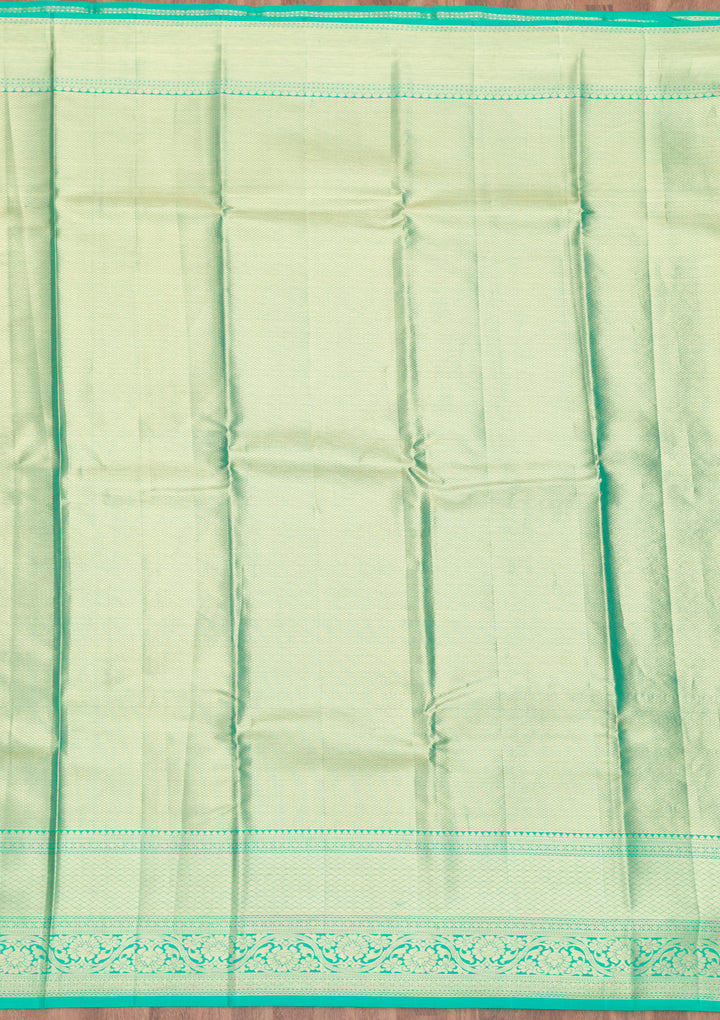 Rama Green Zariwork Kanjivaram Pure Silk Saree