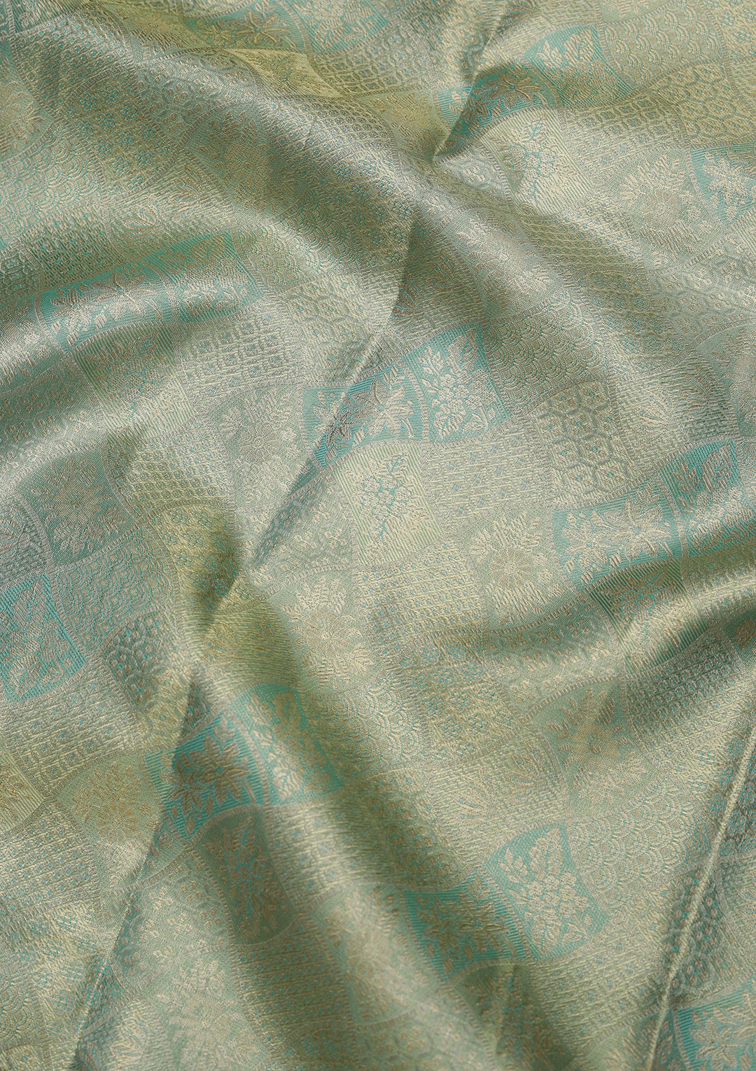 Rama Green Zariwork Kanjivaram Pure Silk Saree