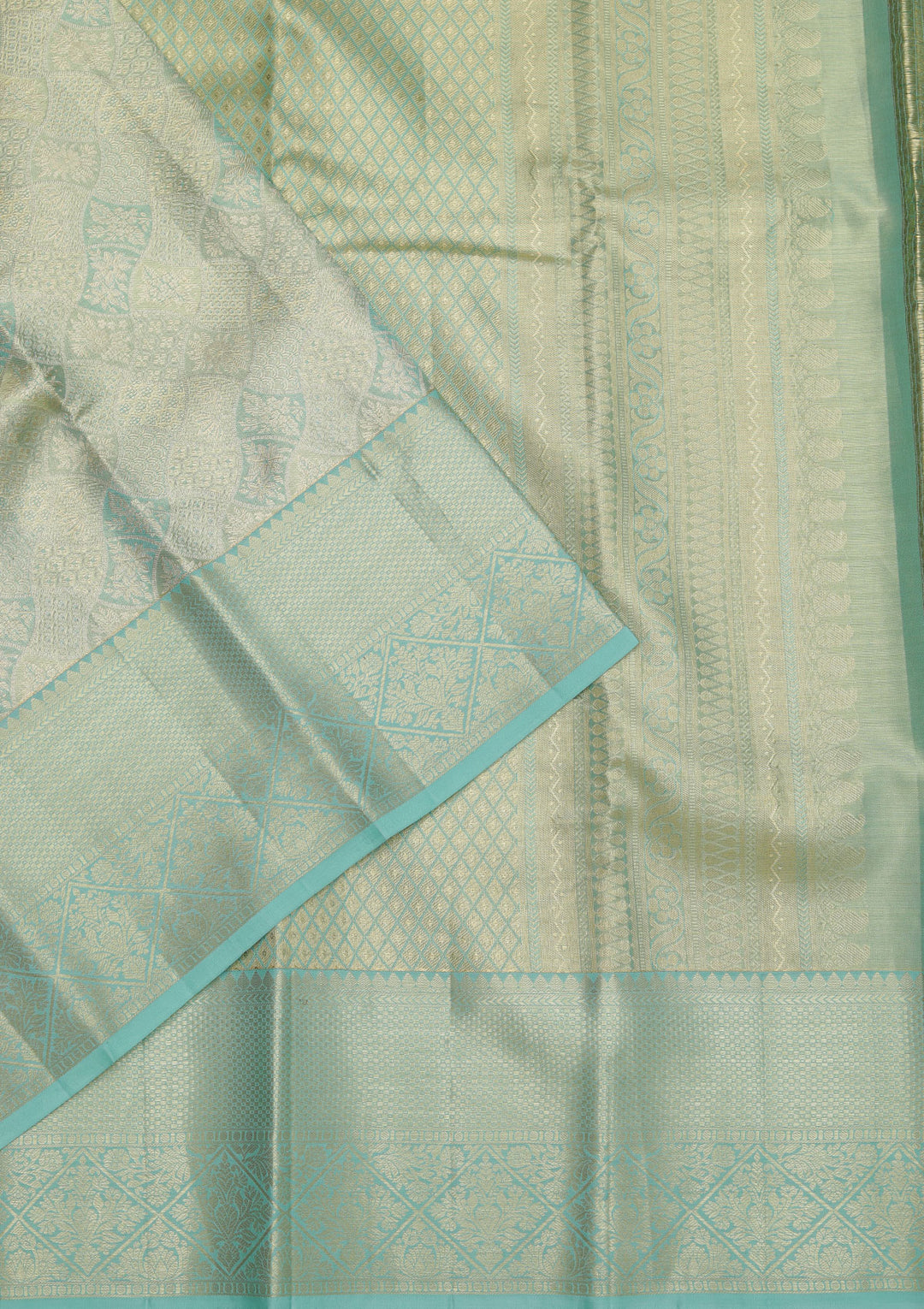 Rama Green Zariwork Kanjivaram Pure Silk Saree