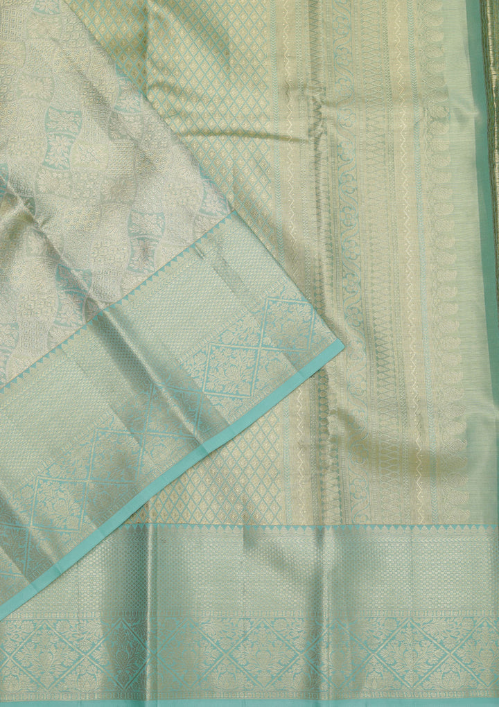 Rama Green Zariwork Kanjivaram Pure Silk Saree