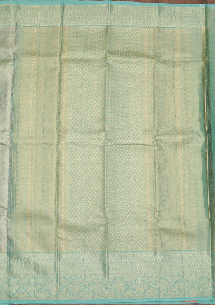 Rama Green Zariwork Kanjivaram Pure Silk Saree