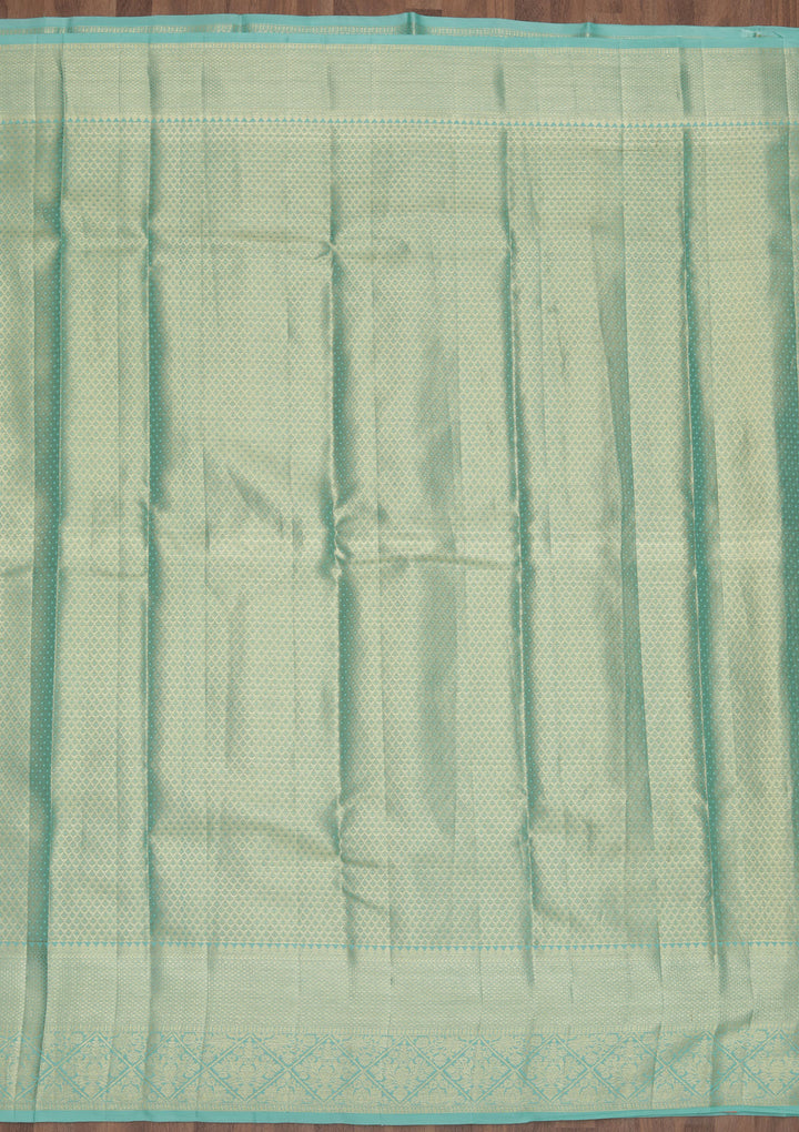 Rama Green Zariwork Kanjivaram Pure Silk Saree