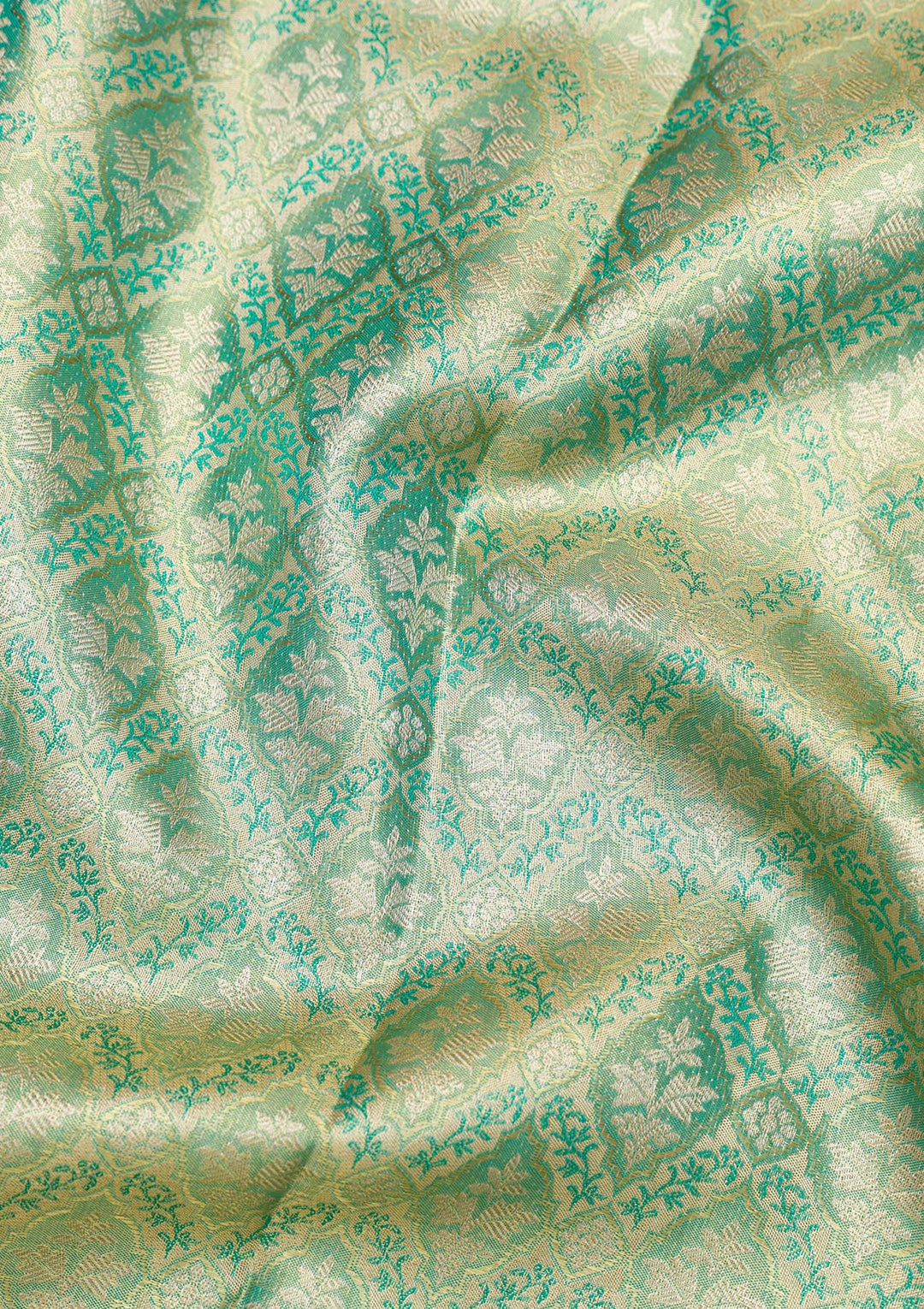 Rama Green Zariwork Kanjivaram Pure Silk Saree