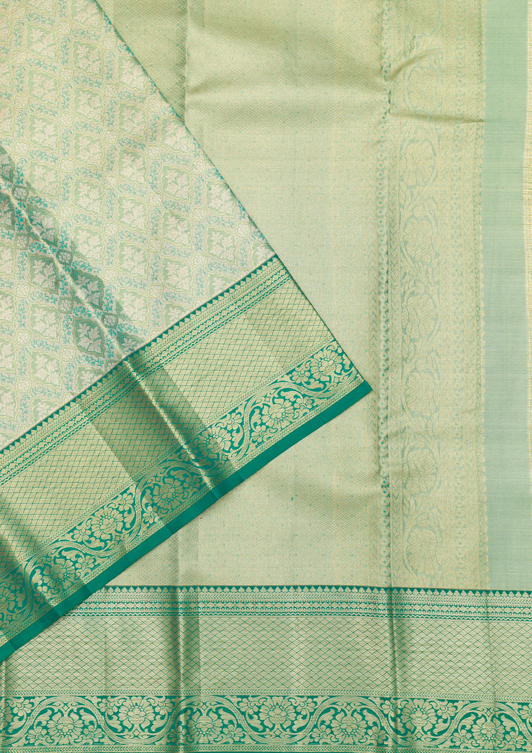 Rama Green Zariwork Kanjivaram Pure Silk Saree
