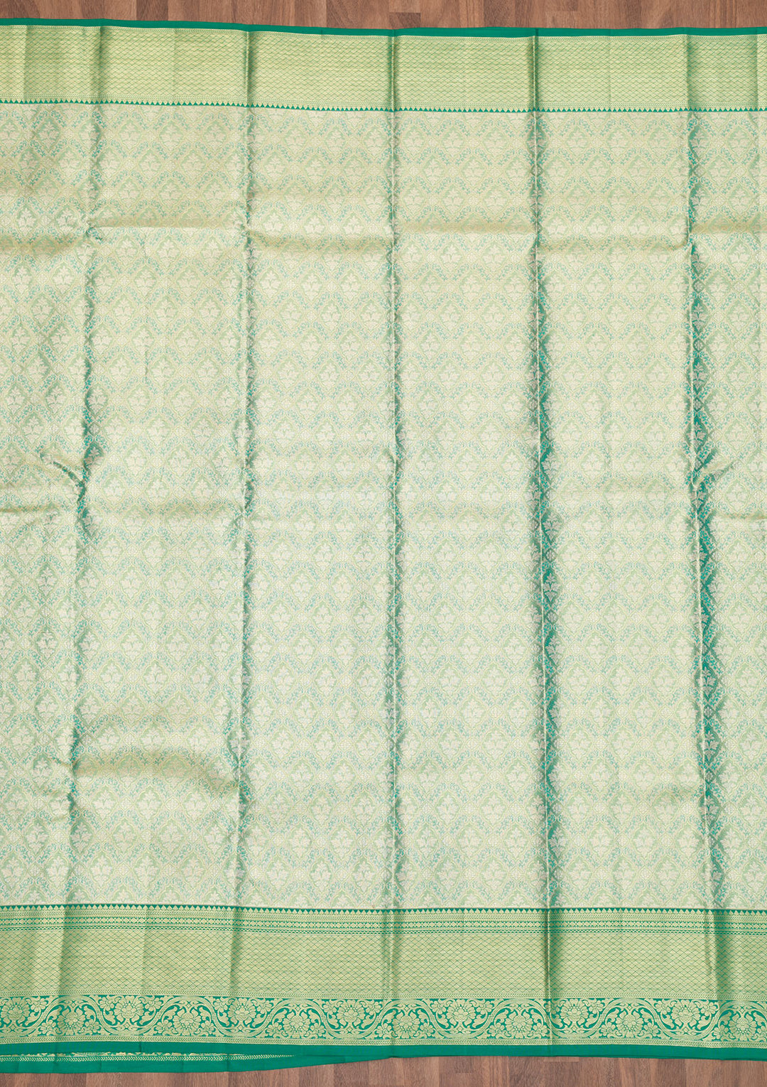 Rama Green Zariwork Kanjivaram Pure Silk Saree