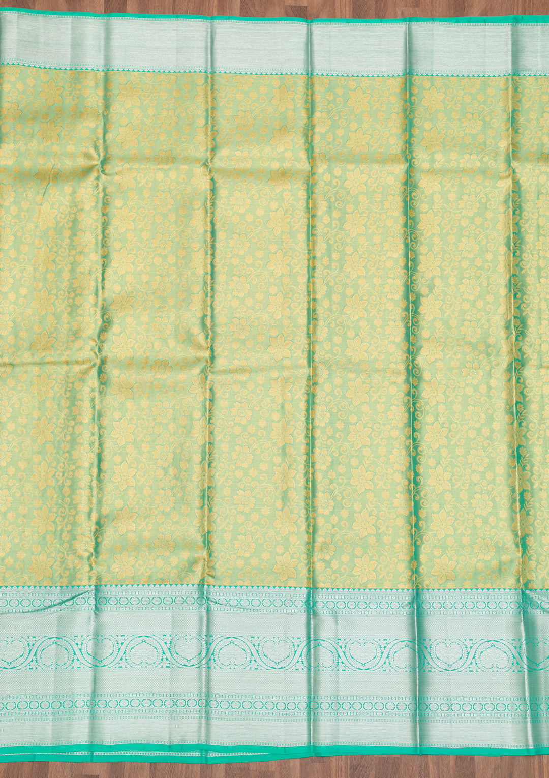 Rama Green Zariwork Kanjivaram Pure Silk Saree