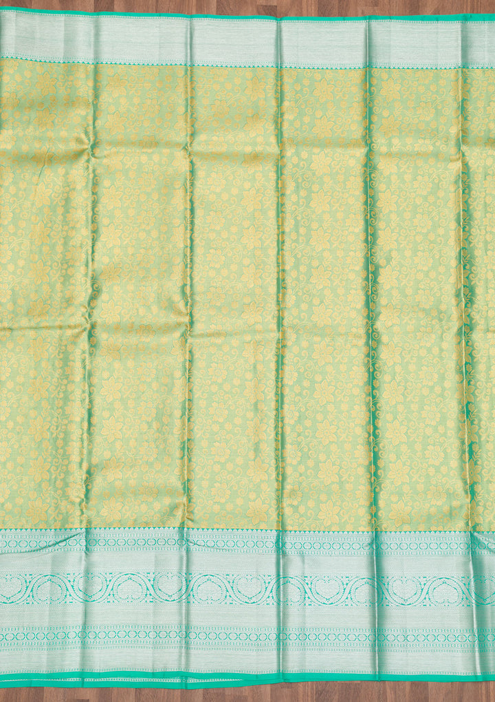 Rama Green Zariwork Kanjivaram Pure Silk Saree
