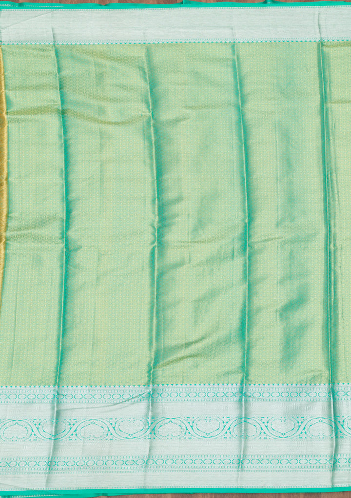 Rama Green Zariwork Kanjivaram Pure Silk Saree