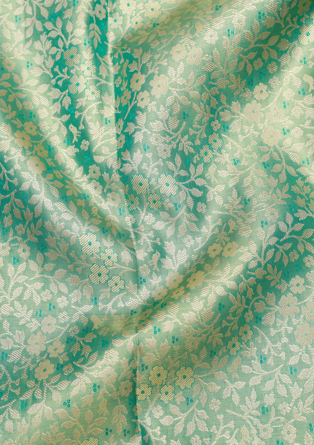 Rama Green Zariwork Pure Silk Saree