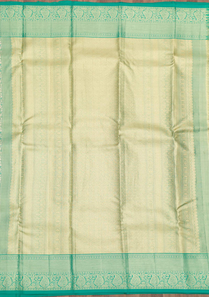Rama Green Zariwork Pure Silk Saree