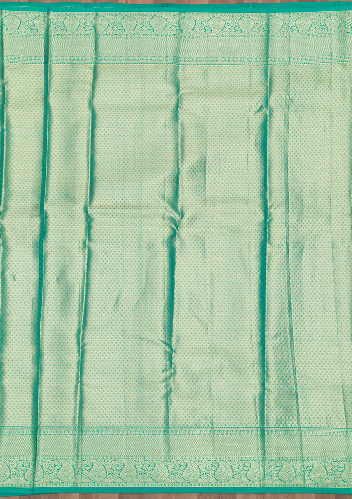 Rama Green Zariwork Pure Silk Saree