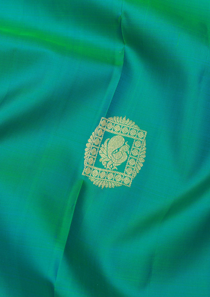 Rama Green Zariwork Kanjivaram Pure Silk Saree