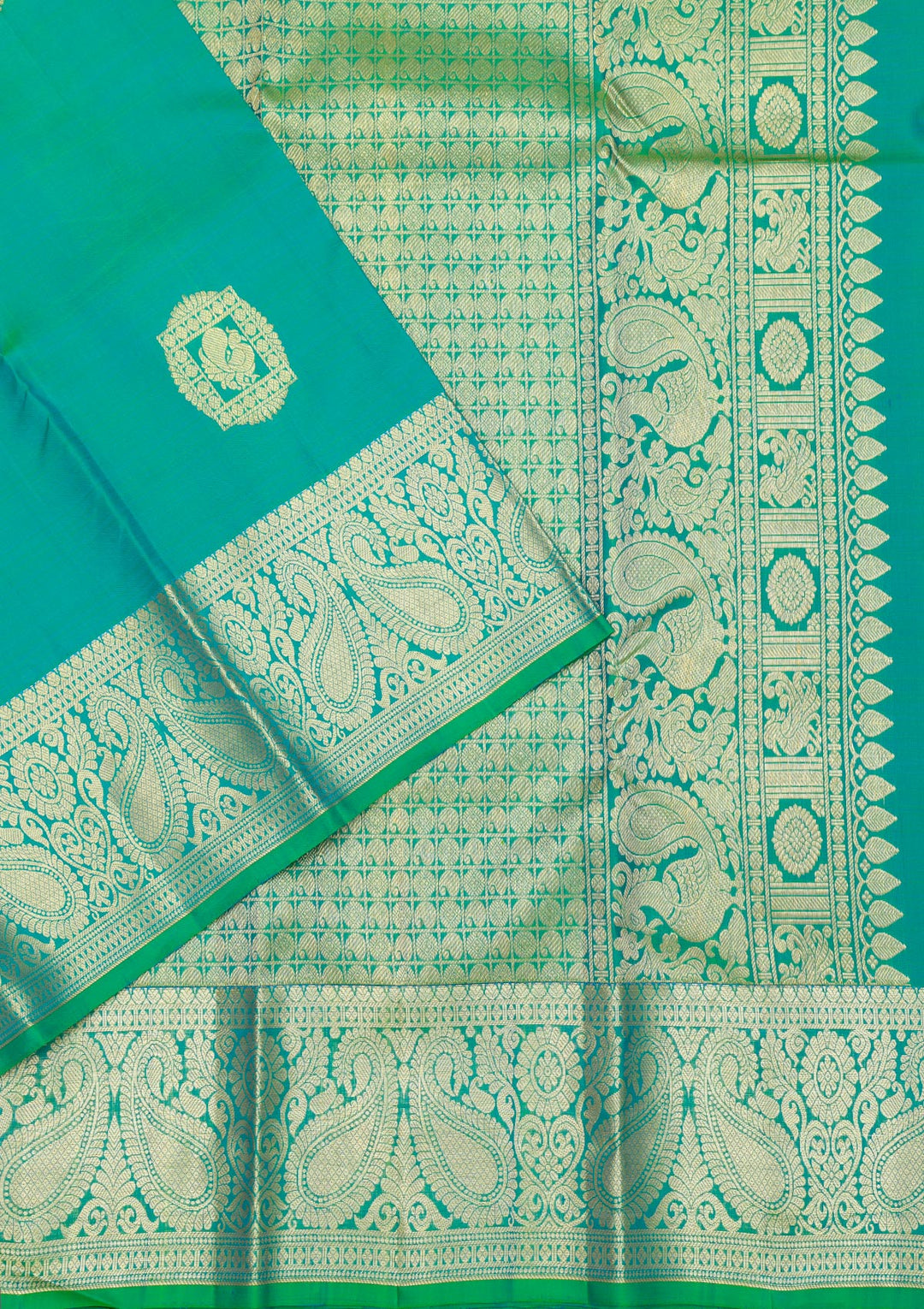 Rama Green Zariwork Kanjivaram Pure Silk Saree