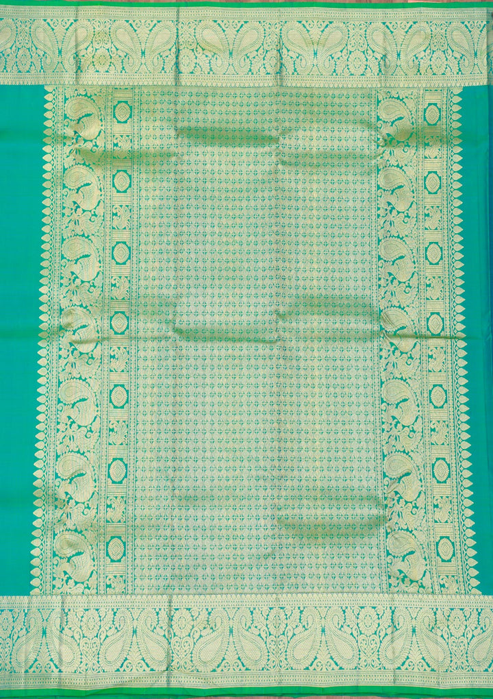 Rama Green Zariwork Kanjivaram Pure Silk Saree