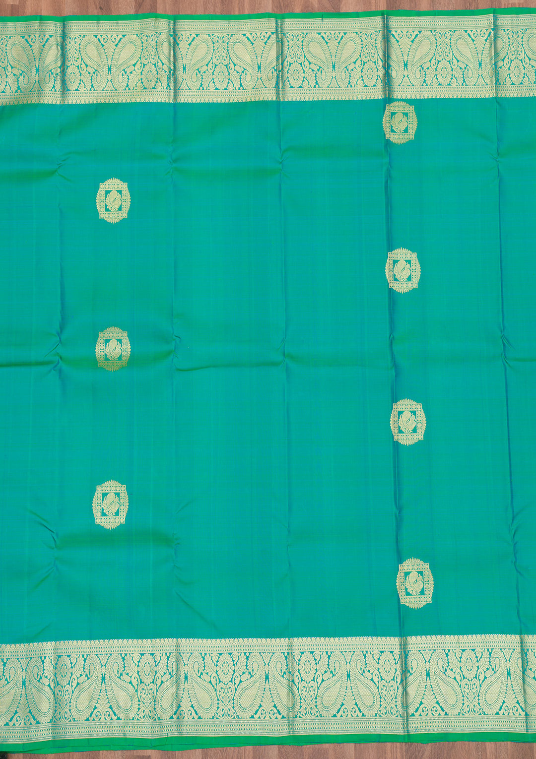 Rama Green Zariwork Kanjivaram Pure Silk Saree