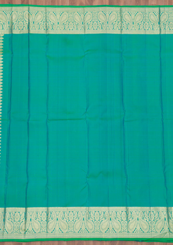 Rama Green Zariwork Kanjivaram Pure Silk Saree