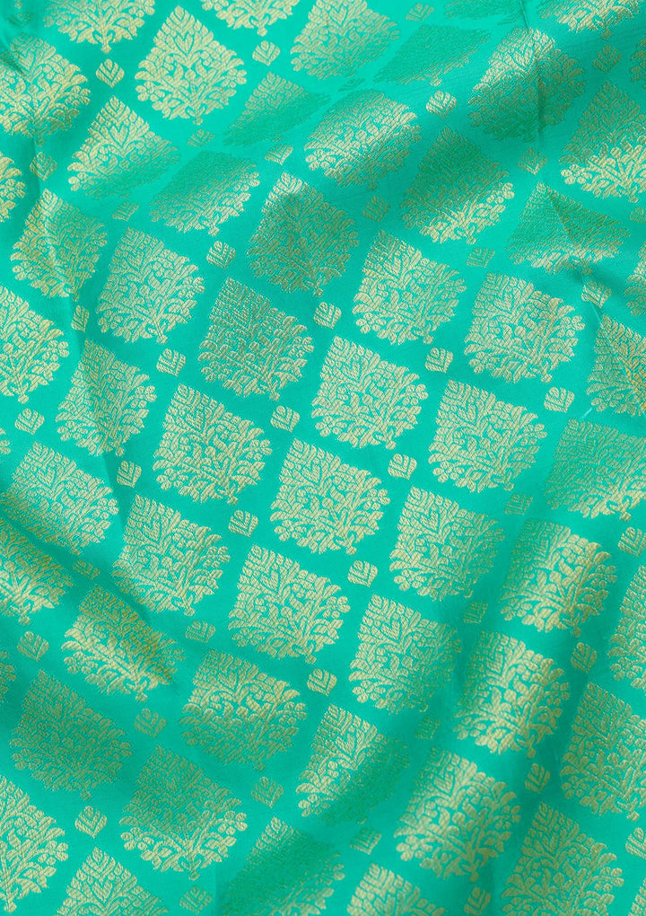 Rama Green Zariwork Pure Silk Saree