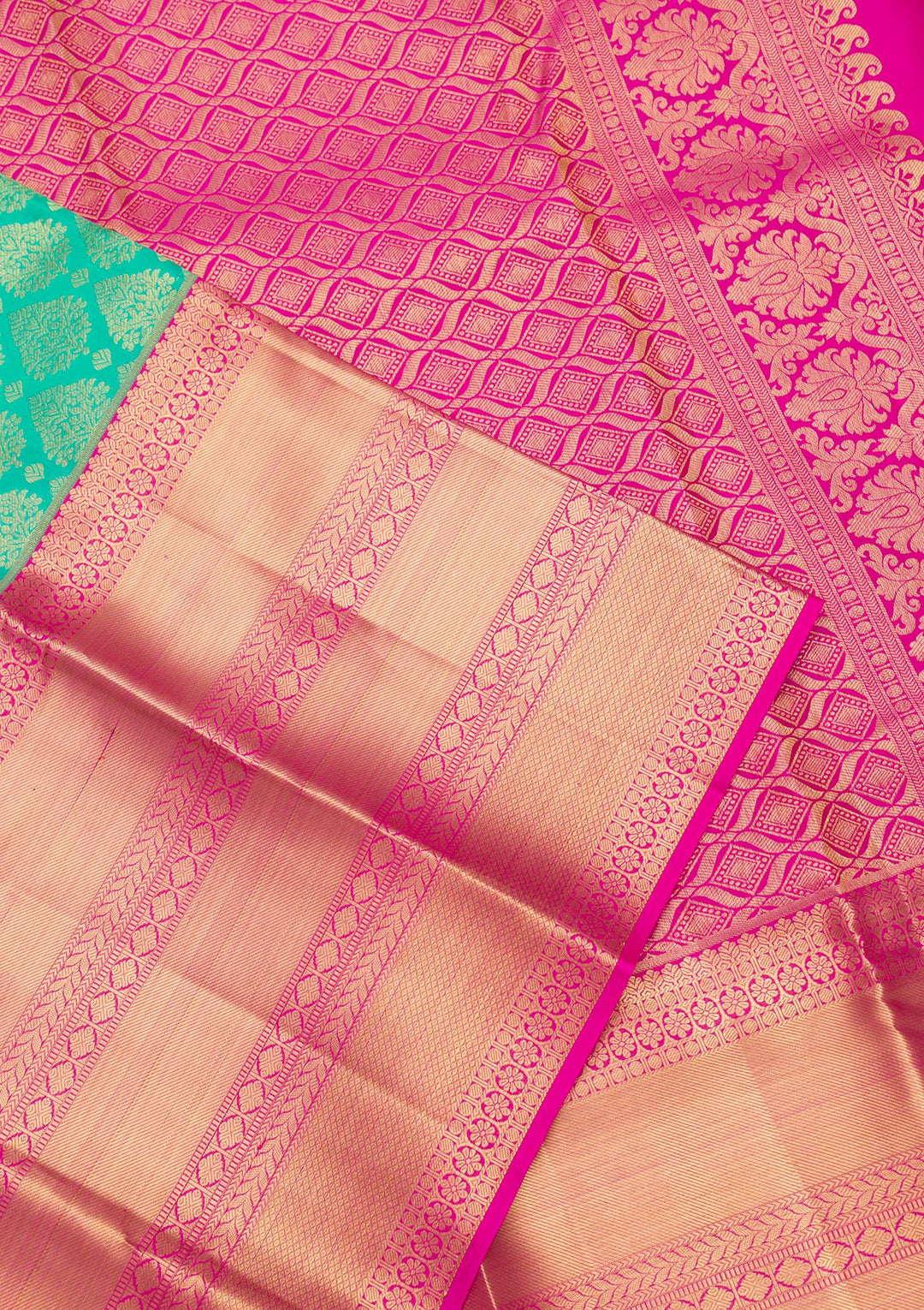 Rama Green Zariwork Pure Silk Saree