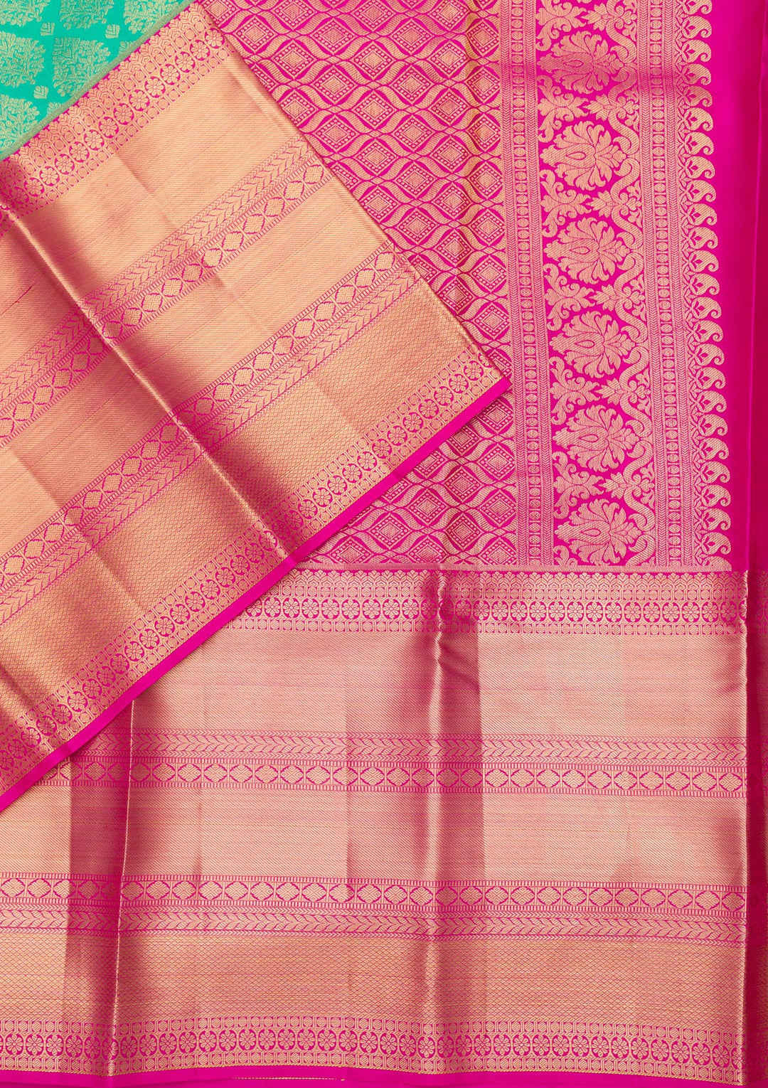 Rama Green Zariwork Pure Silk Saree