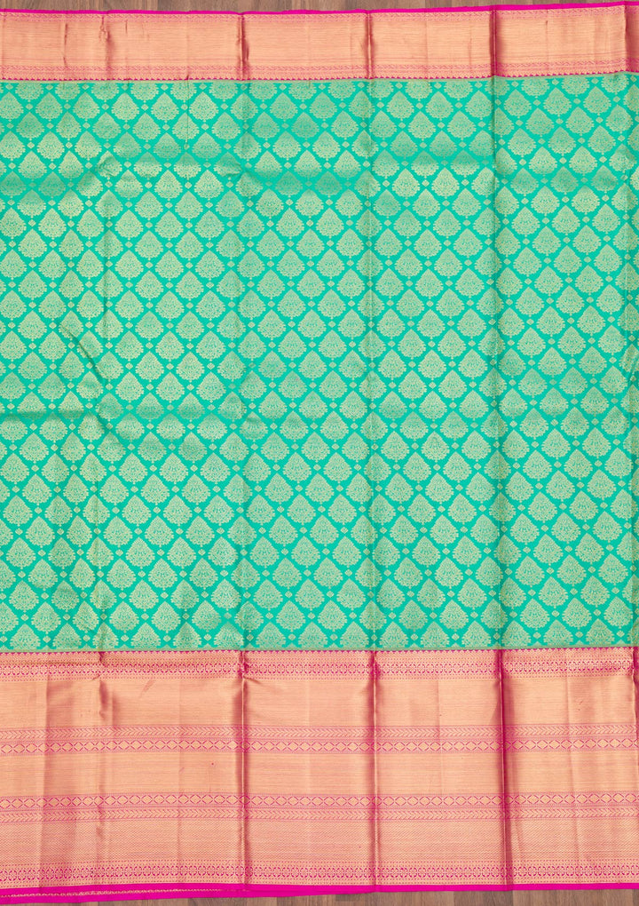 Rama Green Zariwork Pure Silk Saree