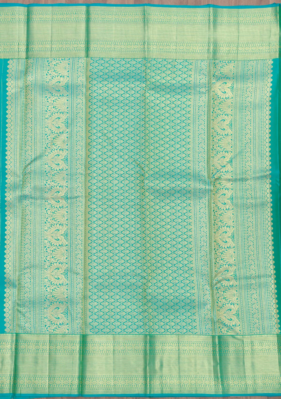 Rama Green Zariwork Pure Silk Saree