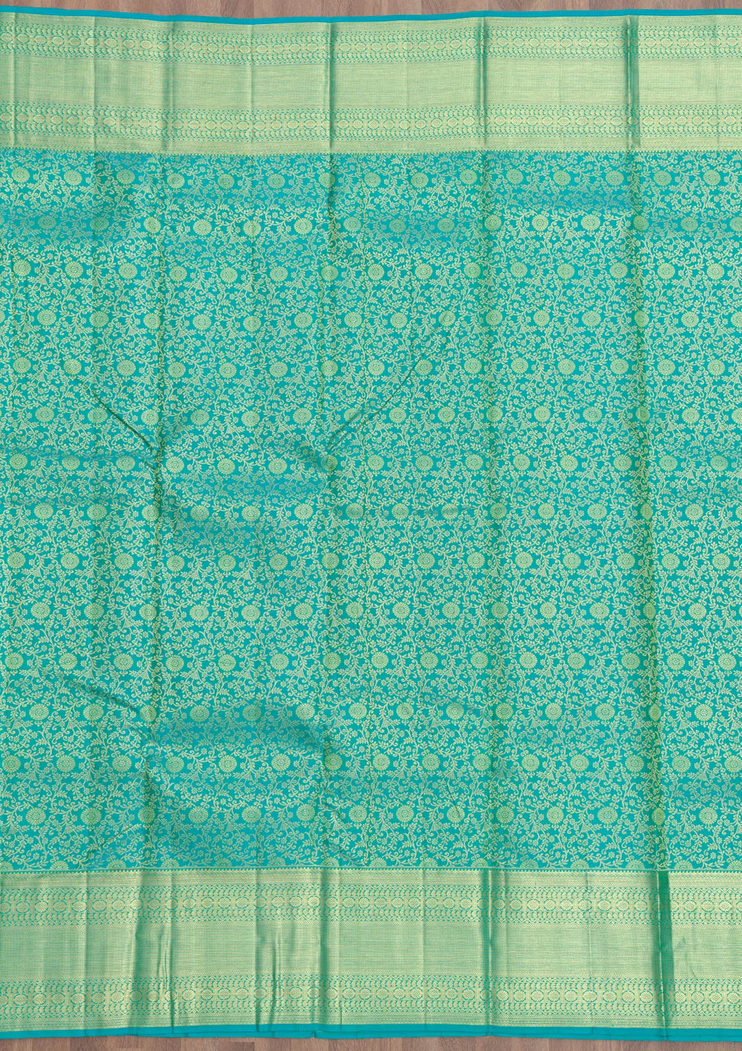 Rama Green Zariwork Pure Silk Saree