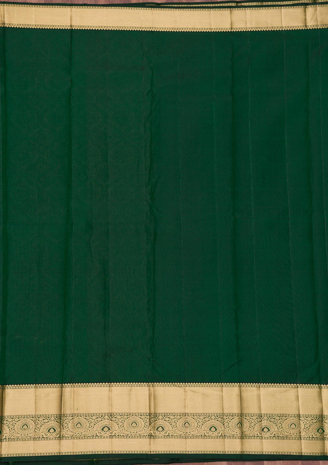Bottle Green Zariwork Pure Silk Saree