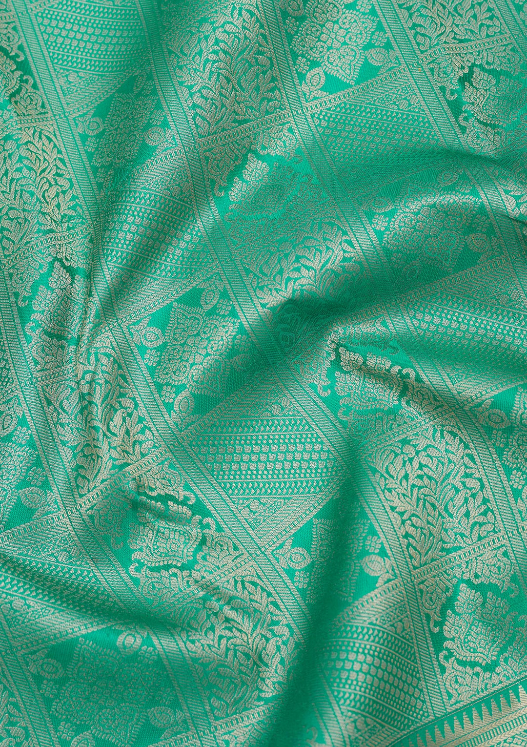 Rama Green Zariwork Pure Silk Saree