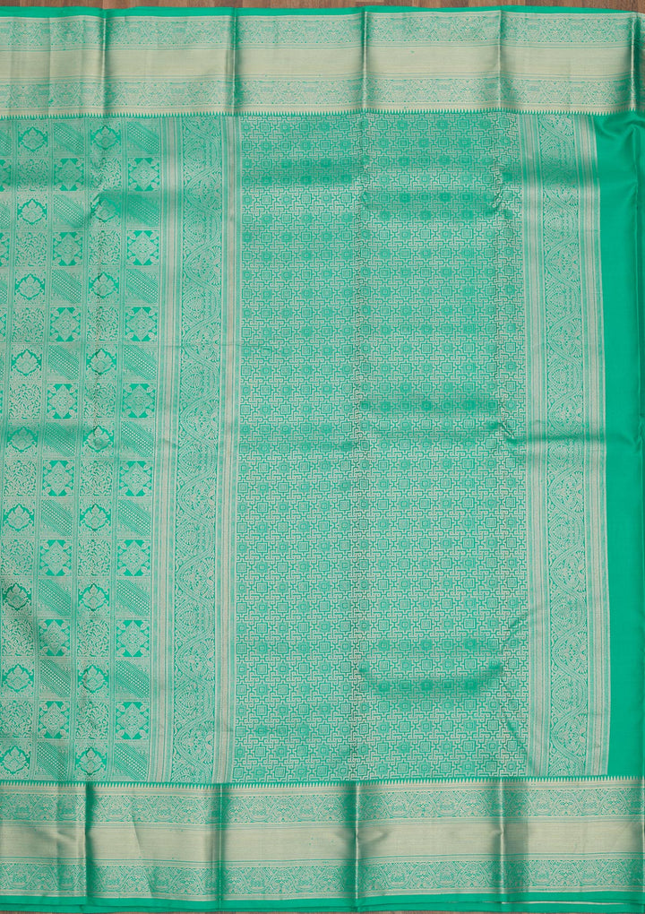 Rama Green Zariwork Pure Silk Saree