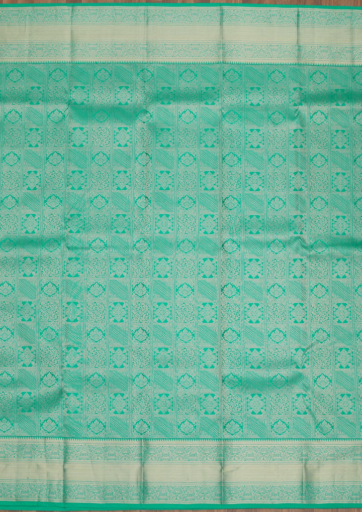 Rama Green Zariwork Pure Silk Saree