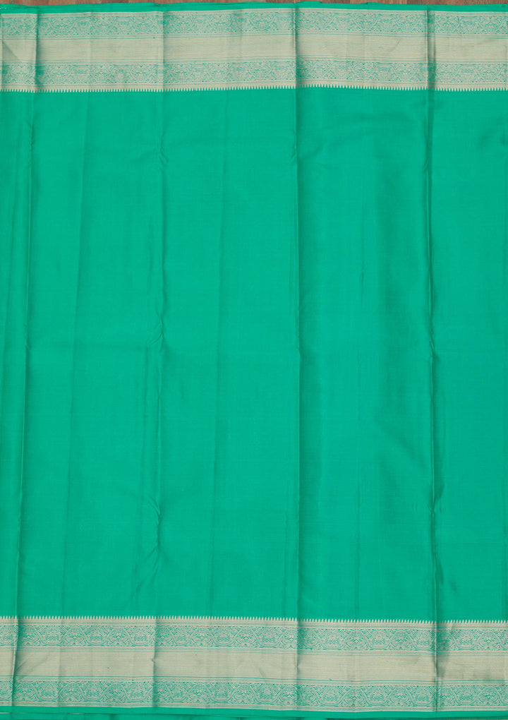 Rama Green Zariwork Pure Silk Saree