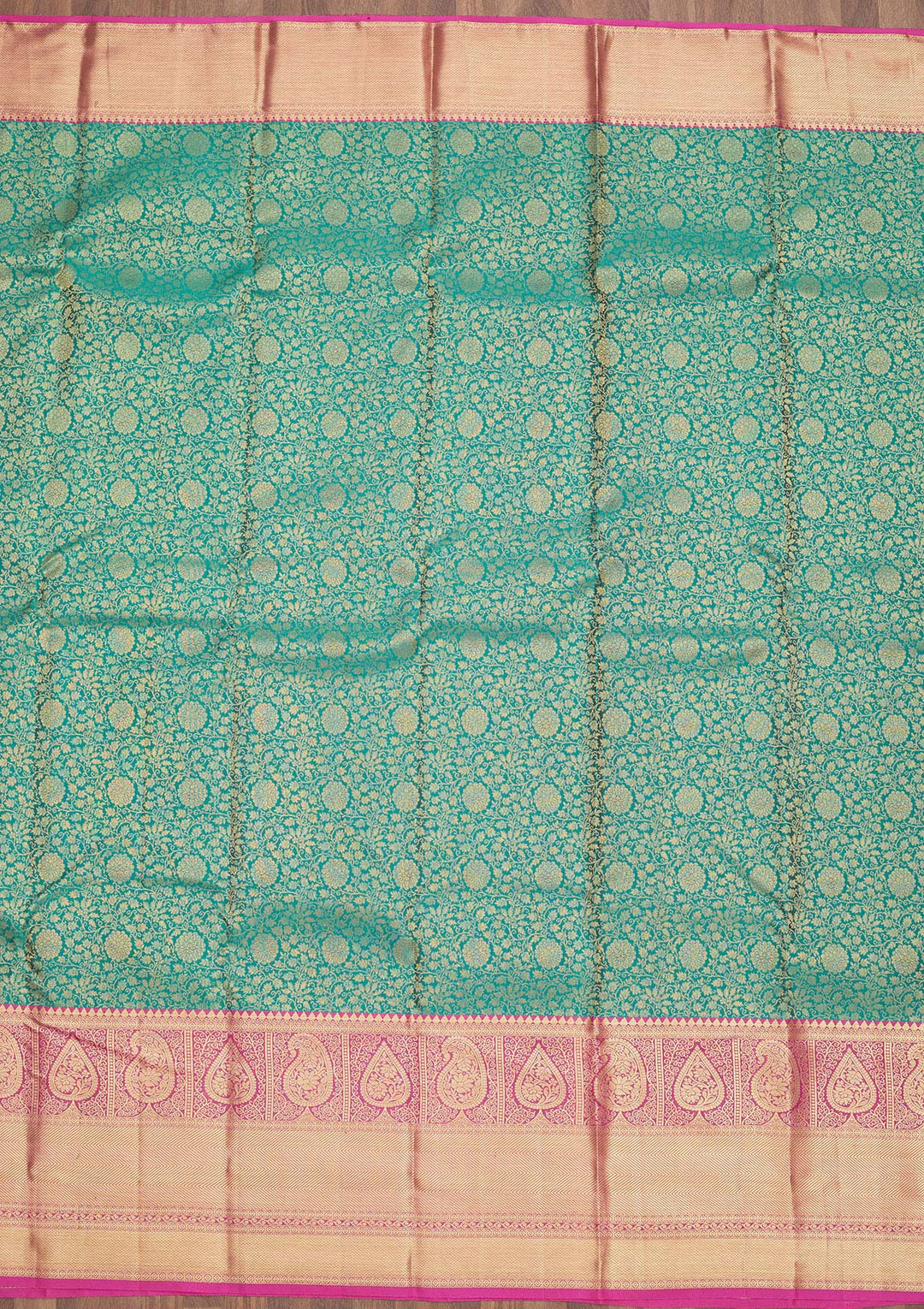Rama Green Zariwork Pure Silk Saree