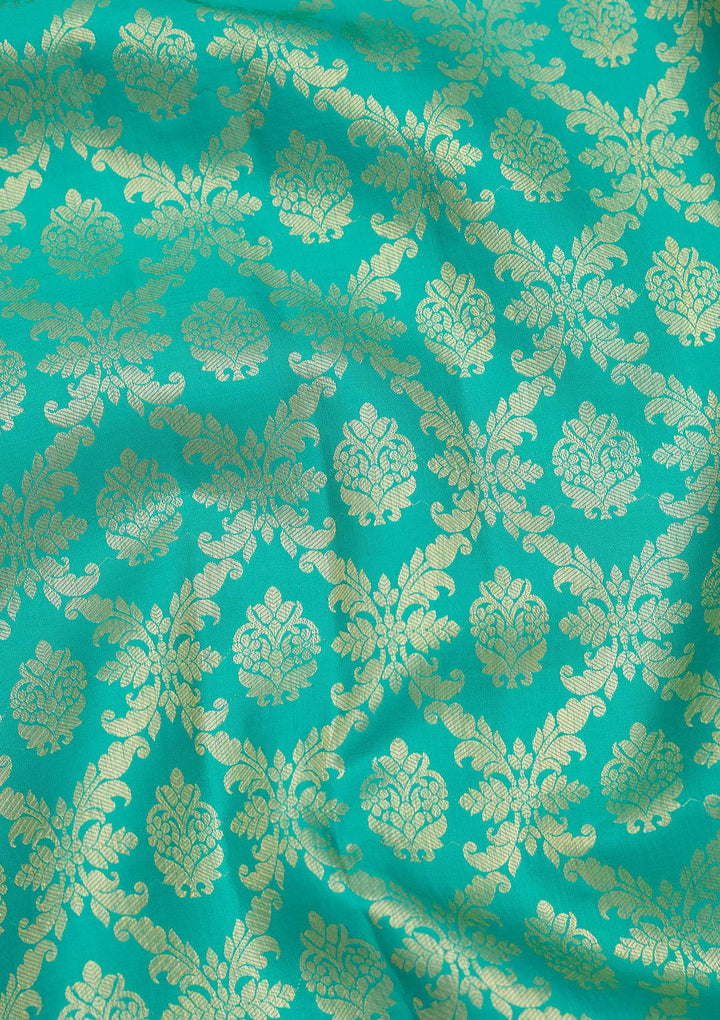 Rama Green Zariwork Pure Silk Saree