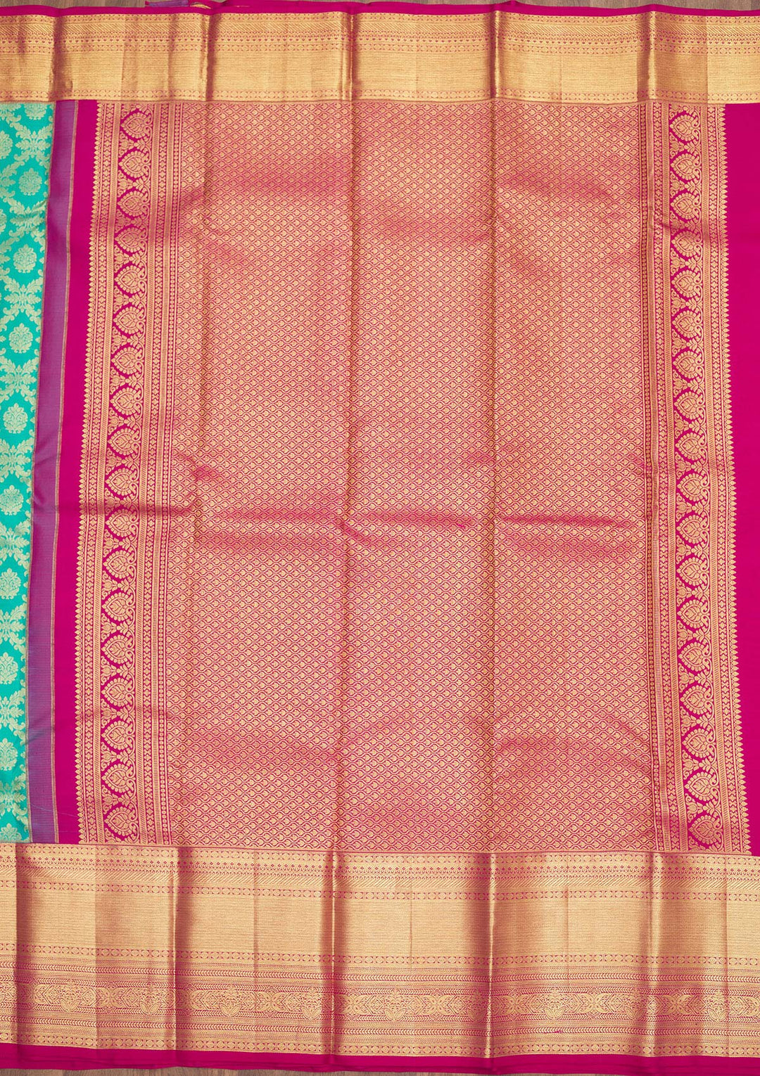 Rama Green Zariwork Pure Silk Saree