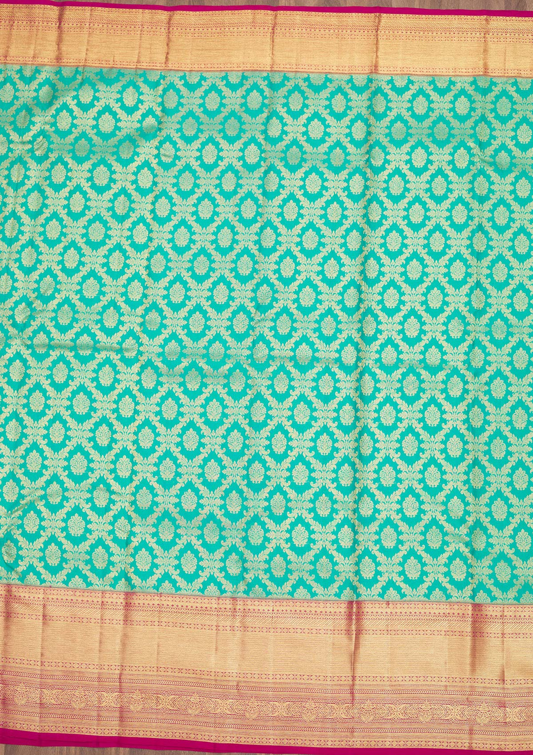 Rama Green Zariwork Pure Silk Saree
