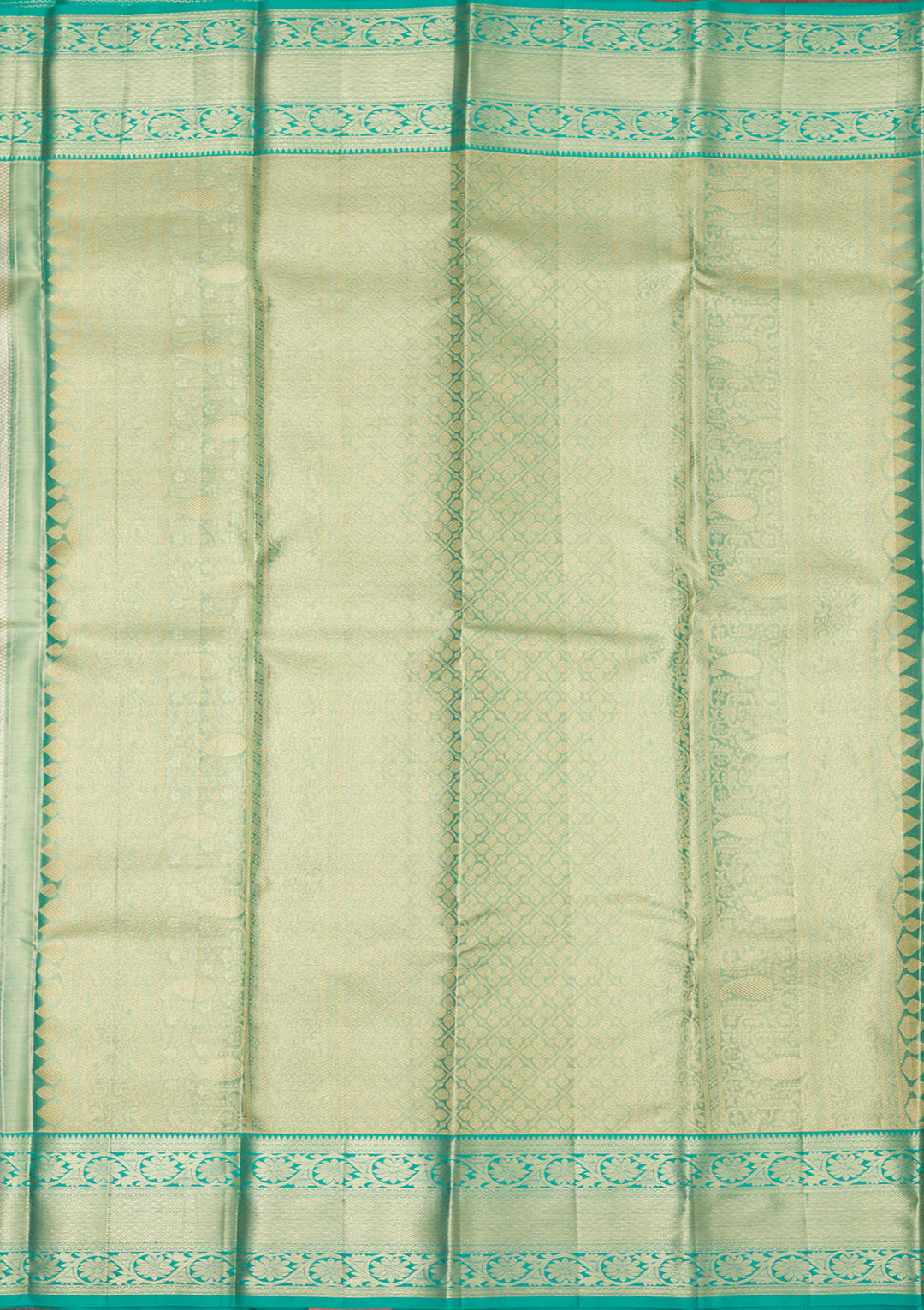 Rama Green Zariwork Pure Silk Saree