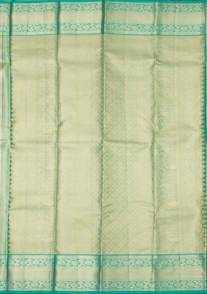 Rama Green Zariwork Pure Silk Saree