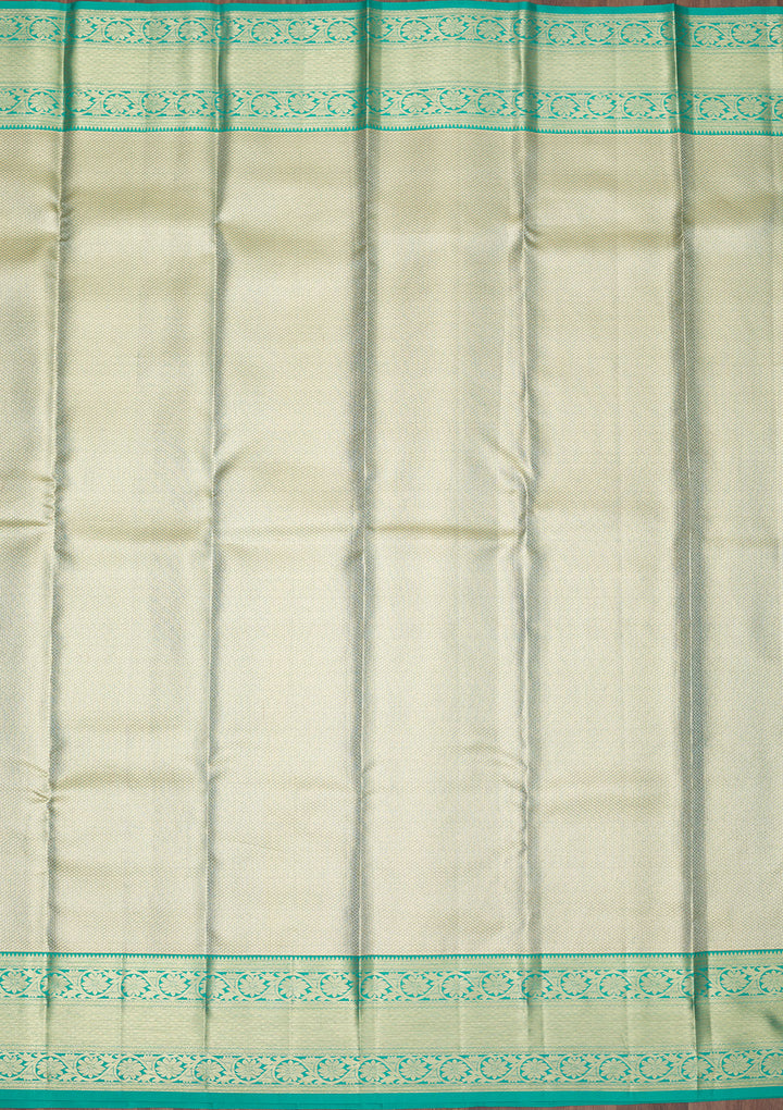 Rama Green Zariwork Pure Silk Saree