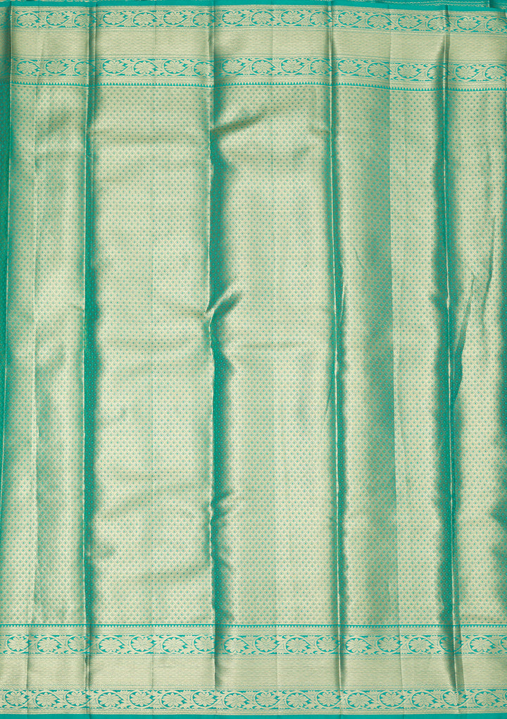 Rama Green Zariwork Pure Silk Saree