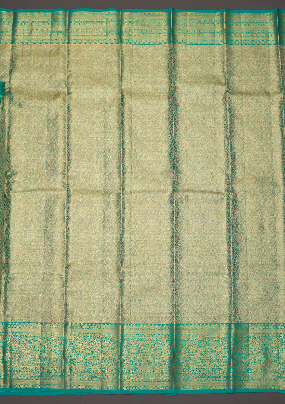 Rama Green Zariwork Pure Silk Saree