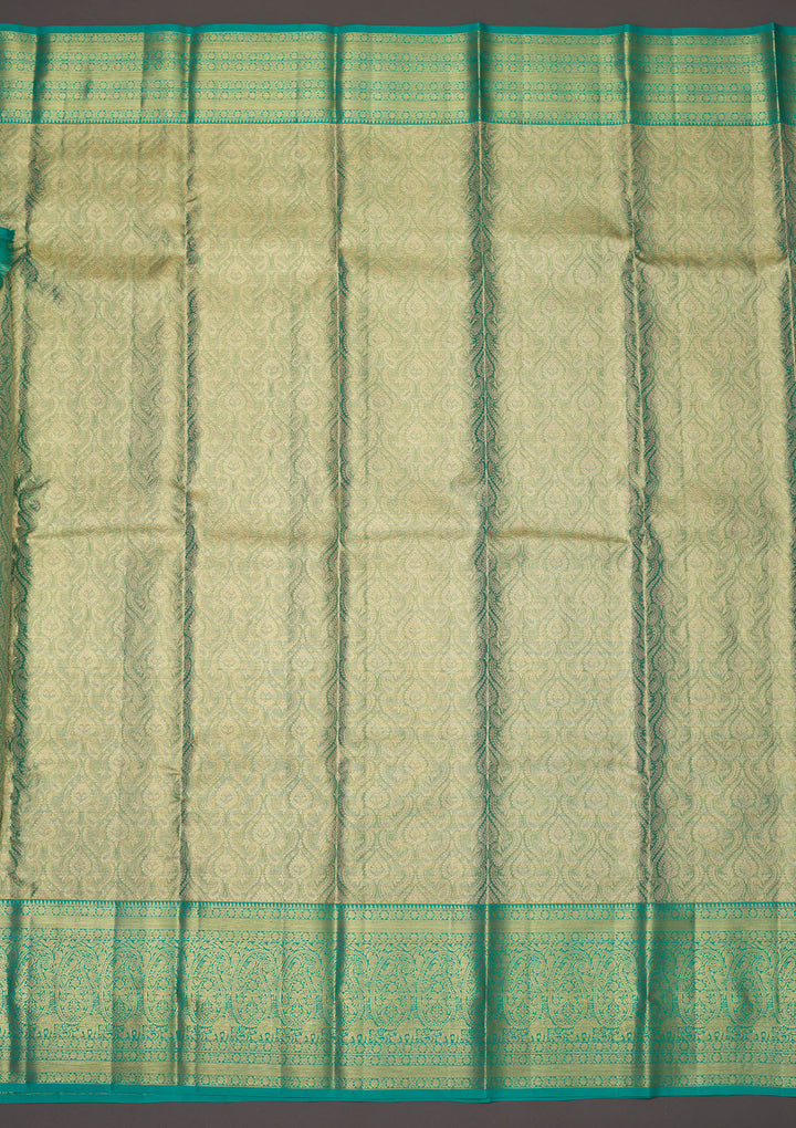 Rama Green Zariwork Pure Silk Saree