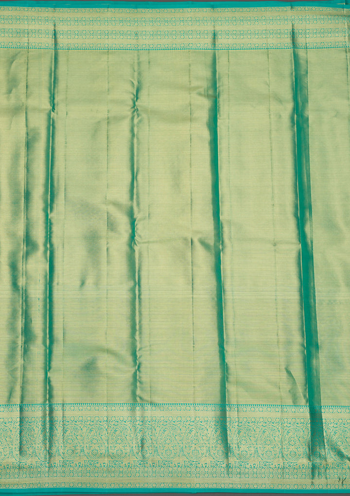 Rama Green Zariwork Pure Silk Saree